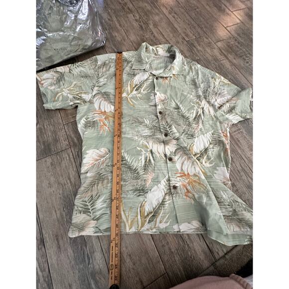 Tommy Bahama Men's Green Floral Hawaiian Button Up Shirt 100% silk Size XXL - Picture 4 of 7